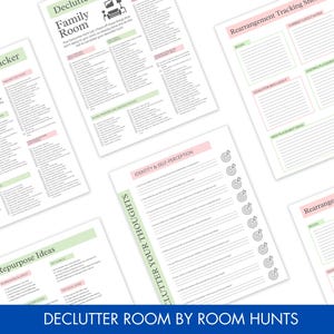 Lista di controllo stampabile per tracciare la sfida del decluttering, declutter come un boss