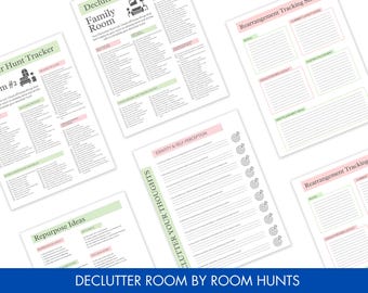 Declutter Challenge Tracker Checklist Printable, Declutter Like A Boss