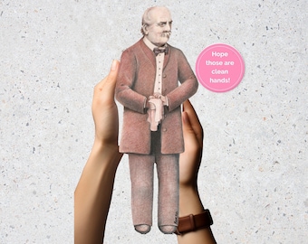 Figura de muñeco de papel recortable de Ignaz Semmelweis, figura de héroe de la historia recortable