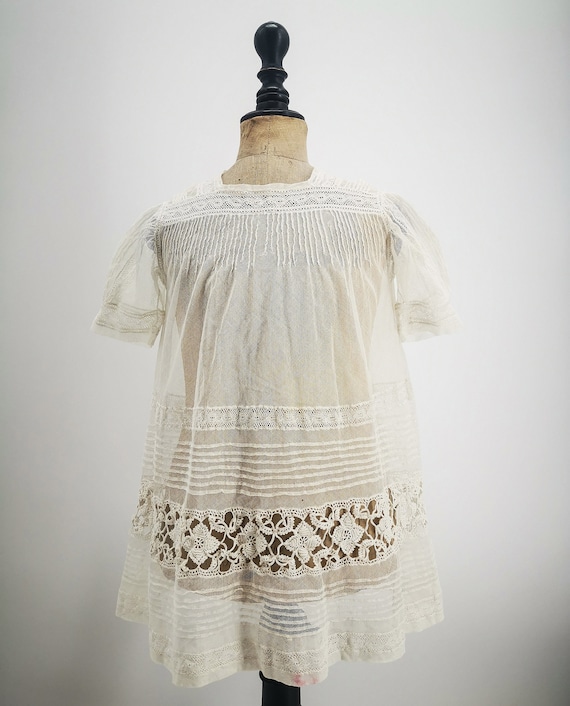 Antique French dress for baby, Edwardian era dres… - image 2