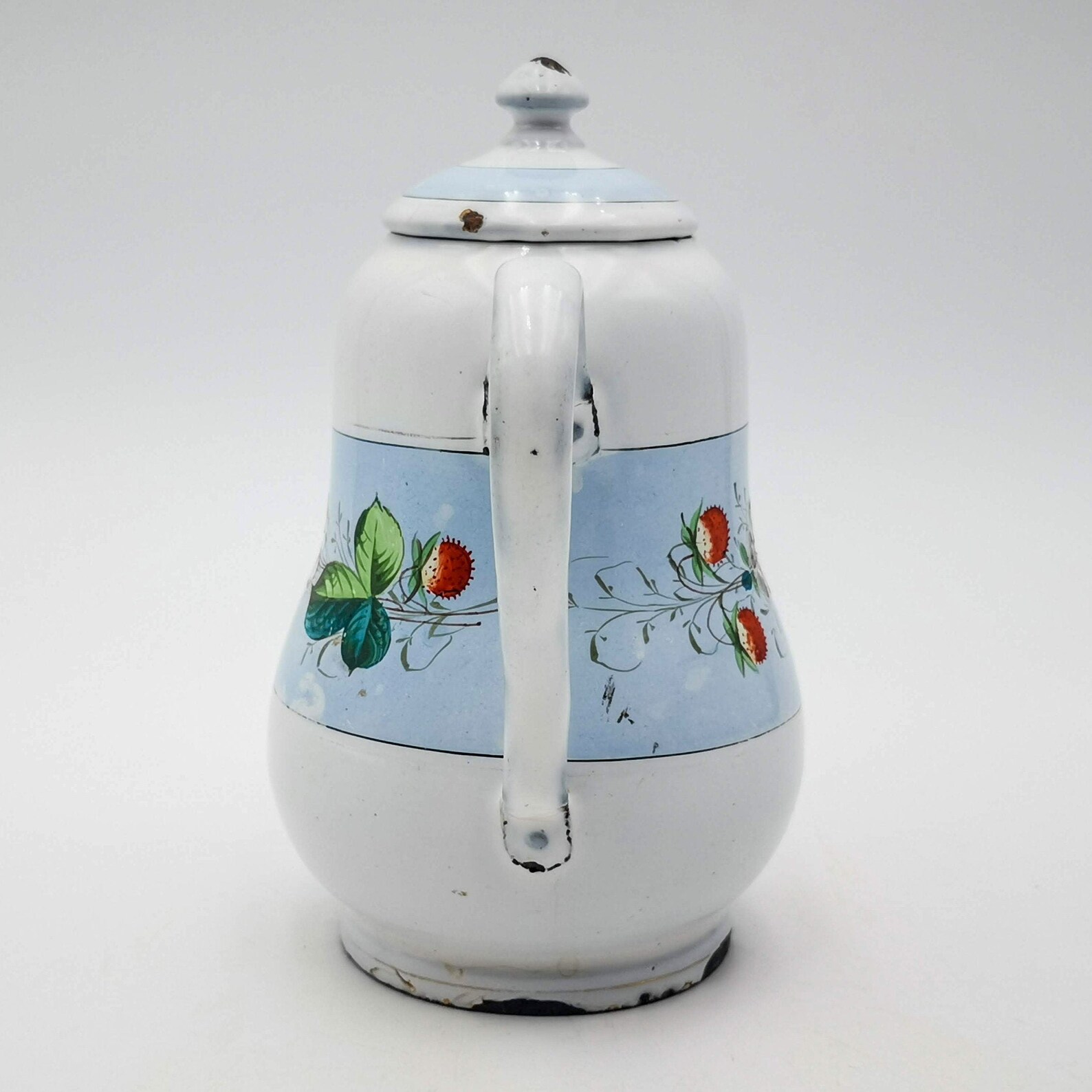 Antique Enamel Coffee Pot Small Coffee Pot 16 Cm Tall Hand Etsy