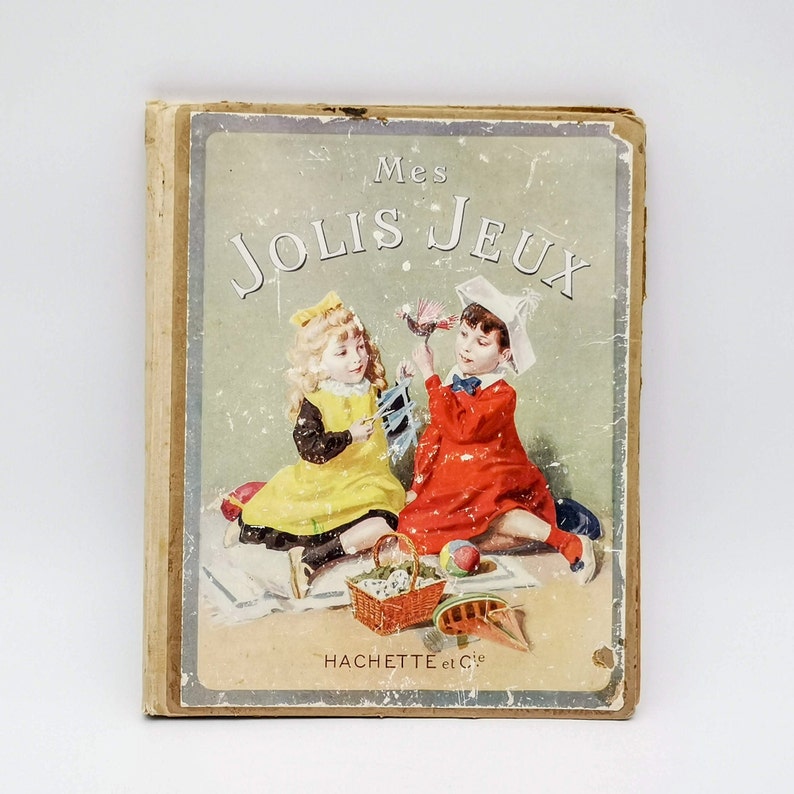 Antique French Children Book Mes Jolis Jeux Hachette Et Etsy