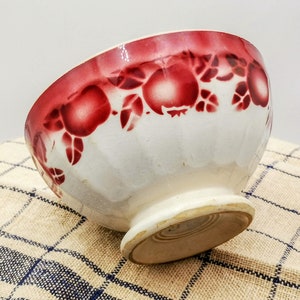Antique French Bowl, Farmhouse Kitchen Decor, French Country Breakfast Bowl, Vintage Salad Bowl