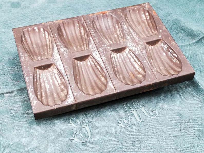 Madeleine Baking Molds 8 Depression Baking Tin Shell Shaped Cake Pan Vintage Tin Cookiecake Baking Pan French Iron Mold For 8 Madeleines Dexis Iberica Kitchen Dining Cookware