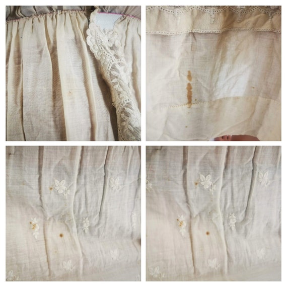 Antique French beige dress, late Edwardian era af… - image 10