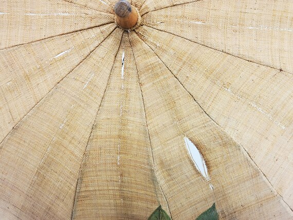 Antique Italian parasol umbrella, made in woven s… - image 7
