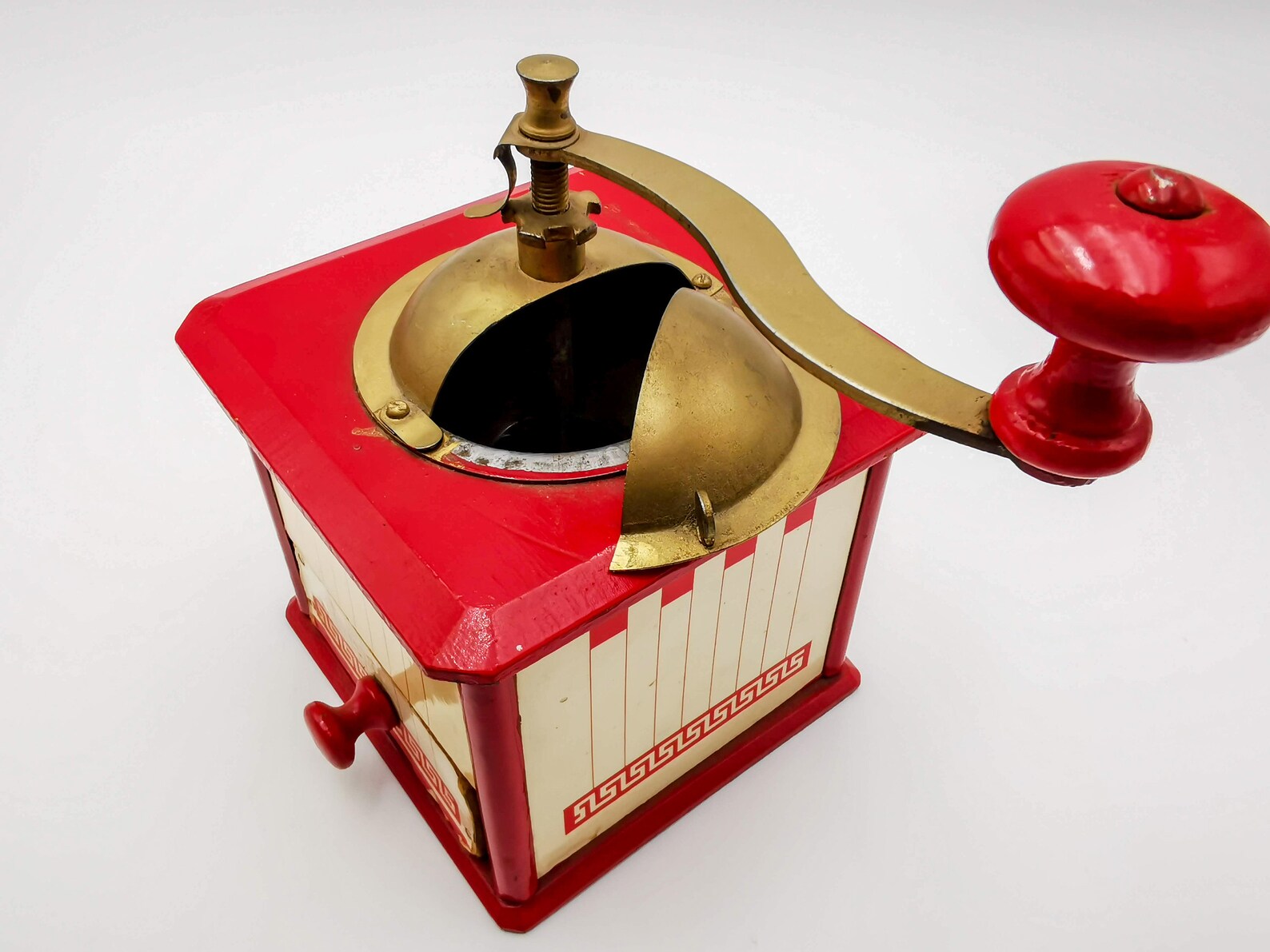 Antique French Coffee Grinder Lithographed Coffee Grinder Etsy