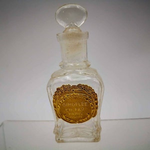 Antique Perfume Bottle Gilded and Embossed Original Label - Etsy