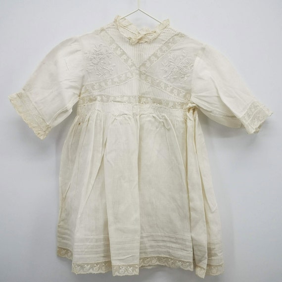 Antique French dress for baby, Edwardian era baby… - image 2