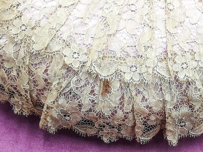 FRENCH Antique Net Lace & SILK Boudoir Pillow RIBBON Roses Etsy
