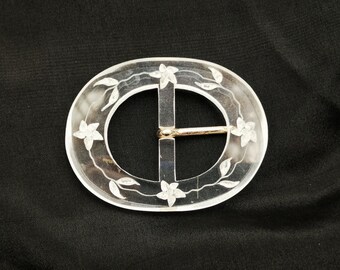 Vintage Retro Lucite Belt Buckle Retro Vintage Western Style Belt Buckle w/ Scorpion Encased  main image 4