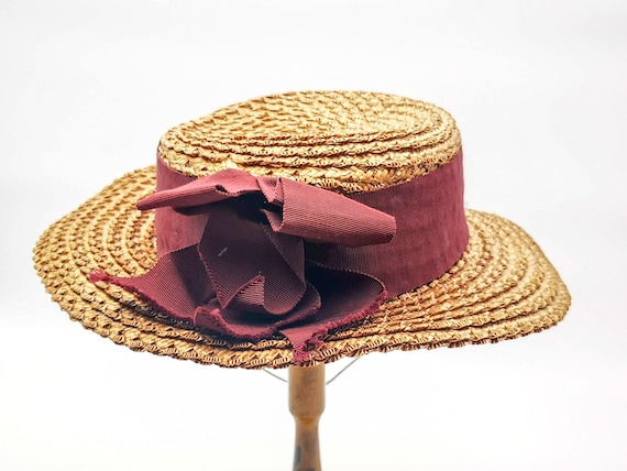 Vintage boater sales hat womens