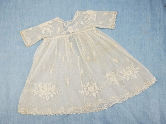 Antique French dress for baby, Edwardian era baby… - image 1