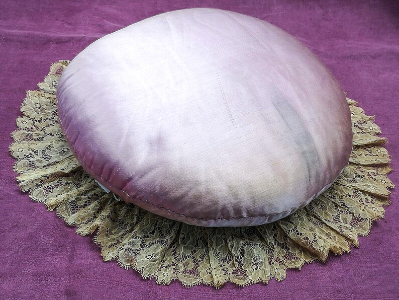 FRENCH Antique Net Lace & SILK Boudoir Pillow RIBBON Roses Etsy