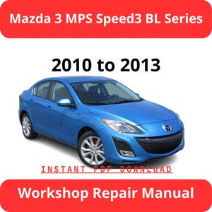Manual de Oficina de Reparos Mazda 3 MPS / Speed3 (2010–2013) | Download em PDF