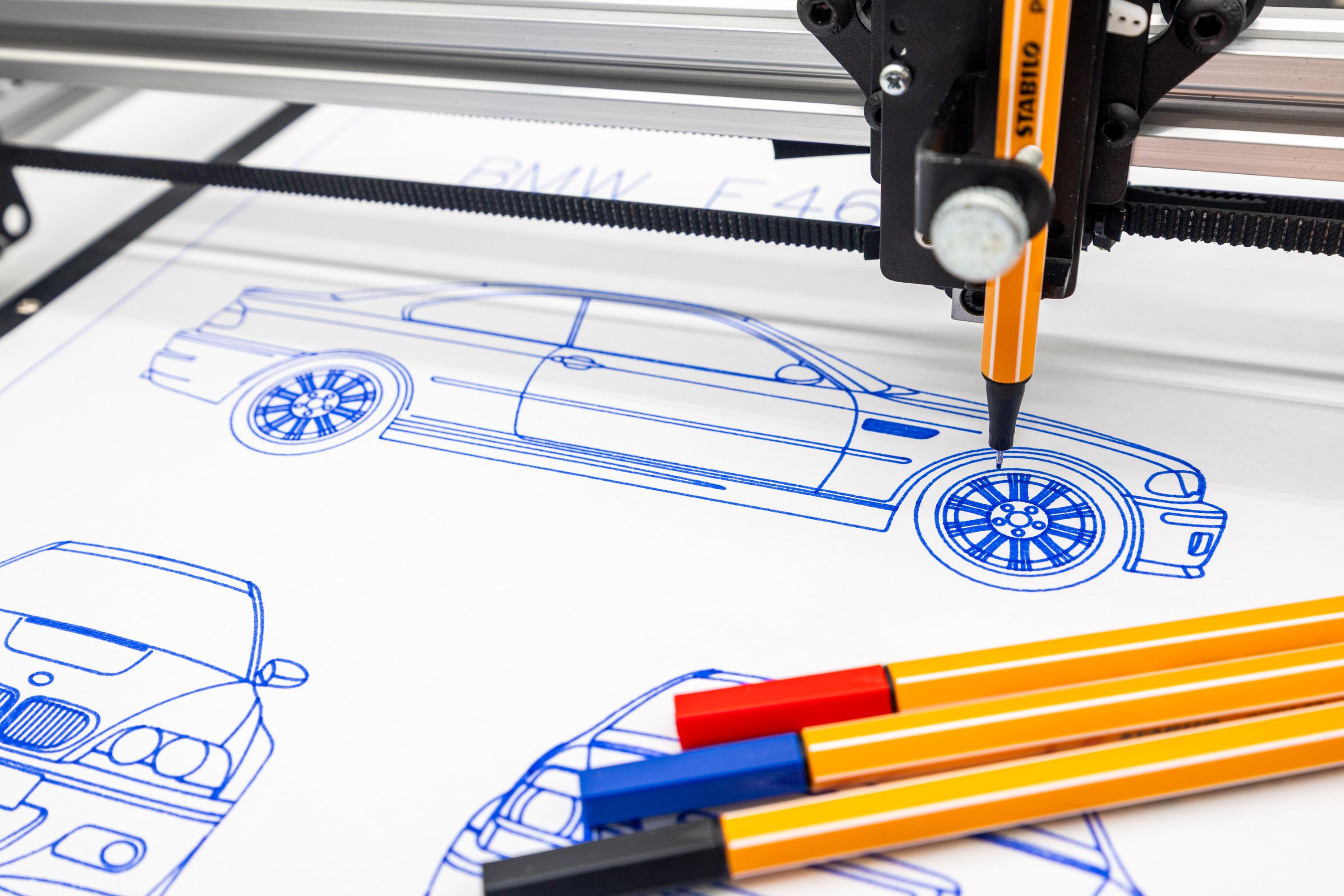 BMW E46 M3 Blueprint Poster Drawing – Technical Car Art, Plotter Art ...