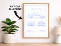 Custom Car Blueprint Drawing – Personalized Technical Car Poster, Drawn Automotive Wall Art, Gift for Car Lovers product logo