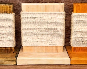Cat Step with Universal Hardware | Wall-Mounted Cat Shelf | Wooden Ladder with Sisal Rope