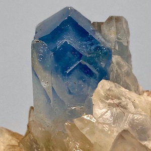 250:G Extremely Rare Unique Top Quality Natural Celestine with calcite Specimen Crystal From Afghanistan Origin Display/Minerals Collection