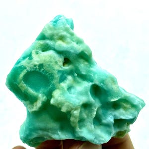 98 gramos de hermosa aragonita natural de alta calidad, color verde, forma de burbuja, ejemplar único de Afganistán.