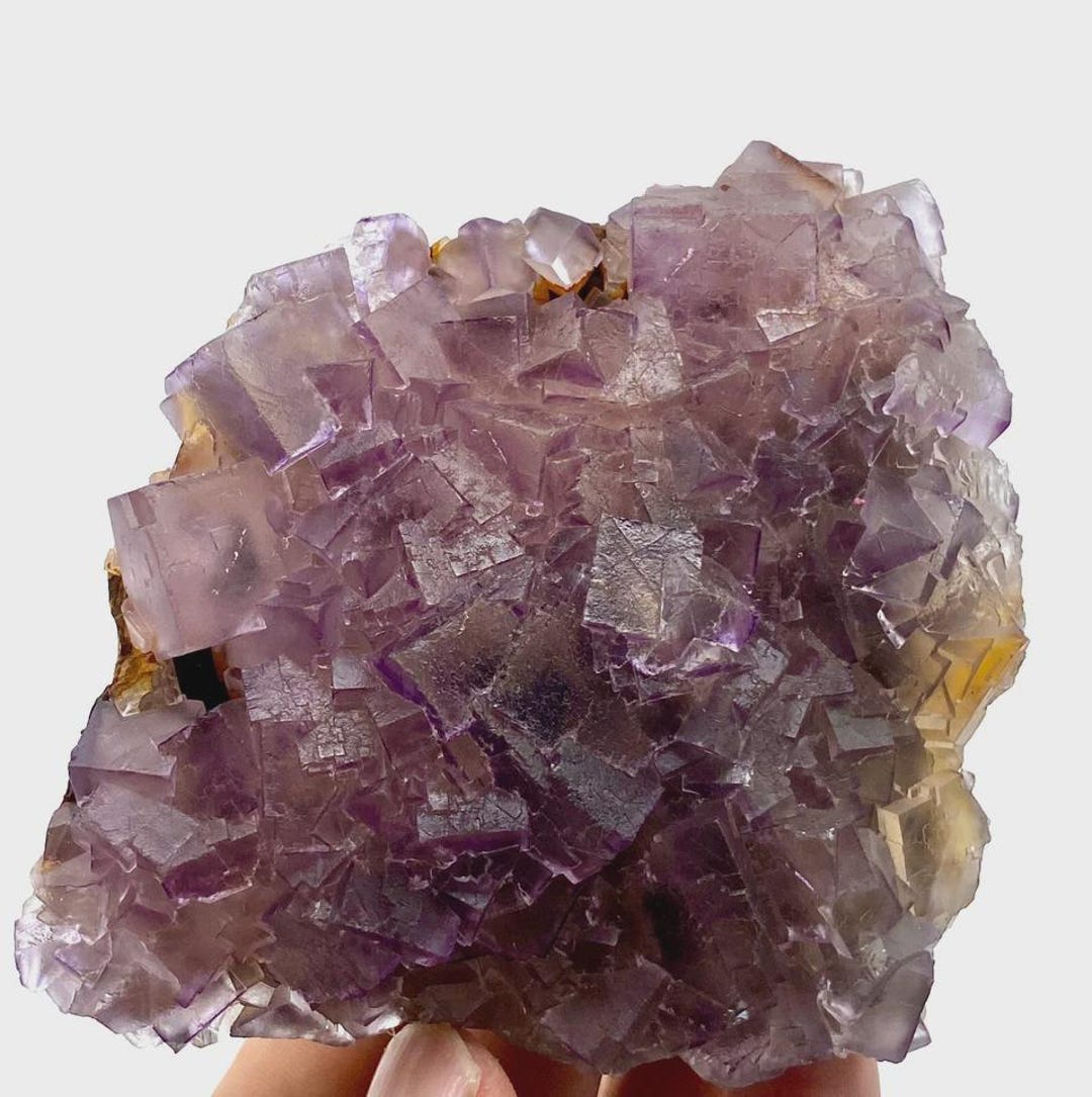 341:gram Extremely Rarest Unique Color Top Purple Cubic Fluorite ...