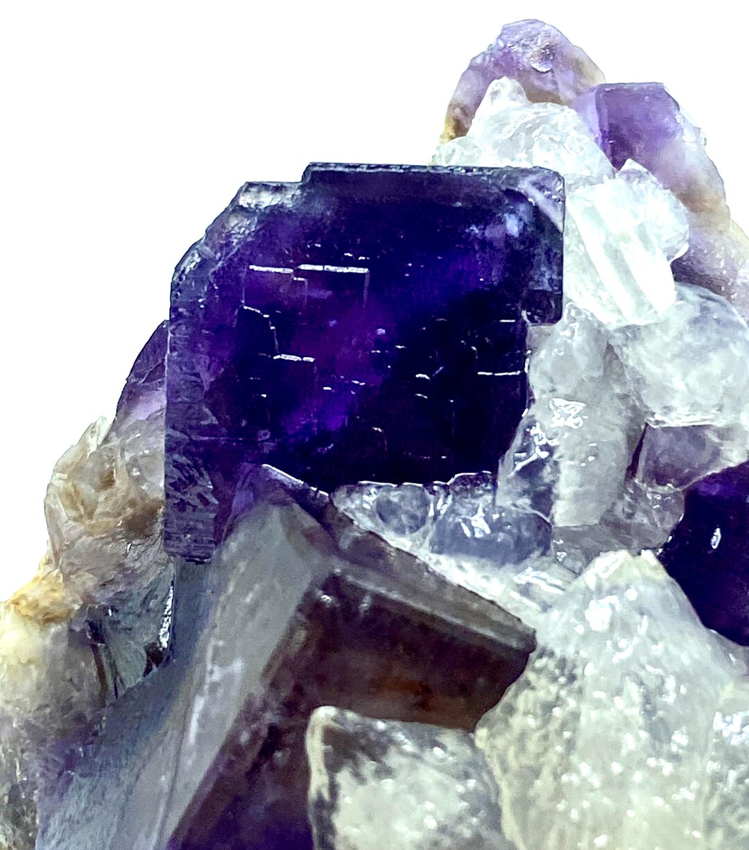 98:gram Extremely Rarest Unique Colour Top Quality Purple Phantom Cubic ...