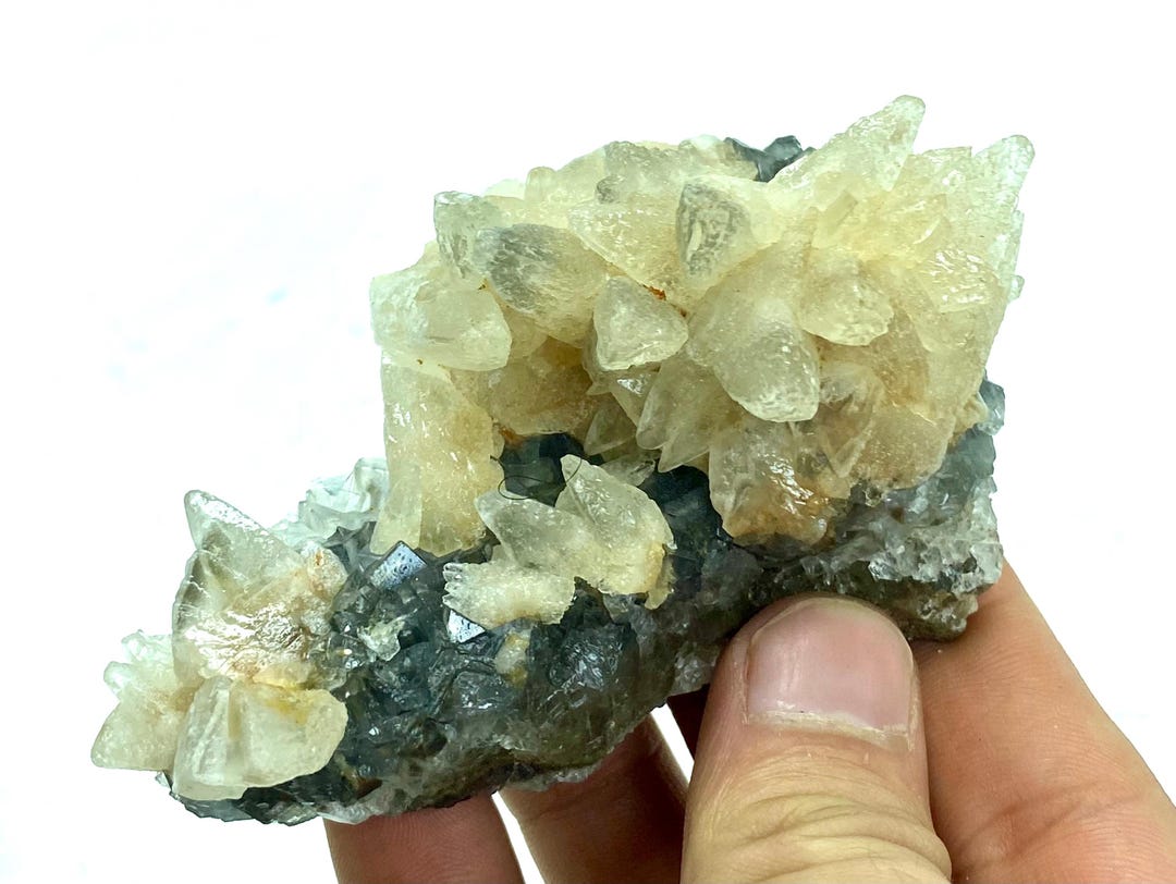Rarest Calcite 189:gram Extremely Rarest Unique Colour Top Quality Cubic Fluorite With ...