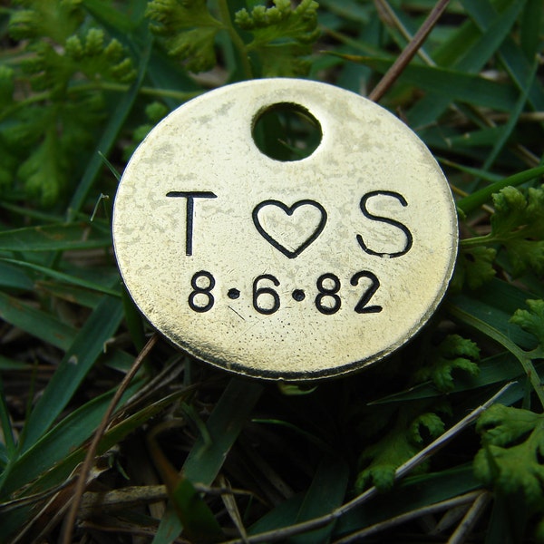 Hand-Stamped Brass Tags-Personalize your wedding favors with this unique keepsake