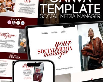Social Media Manager & UGC Creator Portfolio Website (Canva)