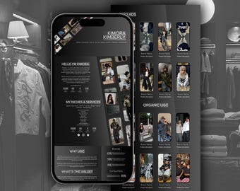 UGC Portfolio Canva Website Template, Fashion Creator Website