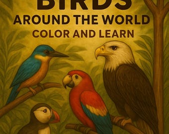 Birds Around the World Coloring Book Pages: Homeschool Science Activity (PDF Download)