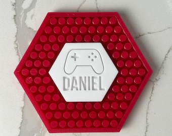 Posavasos Gamer Personalizados - Juego de 4 - Diseño de Gamertag y Gamepad Personalizado