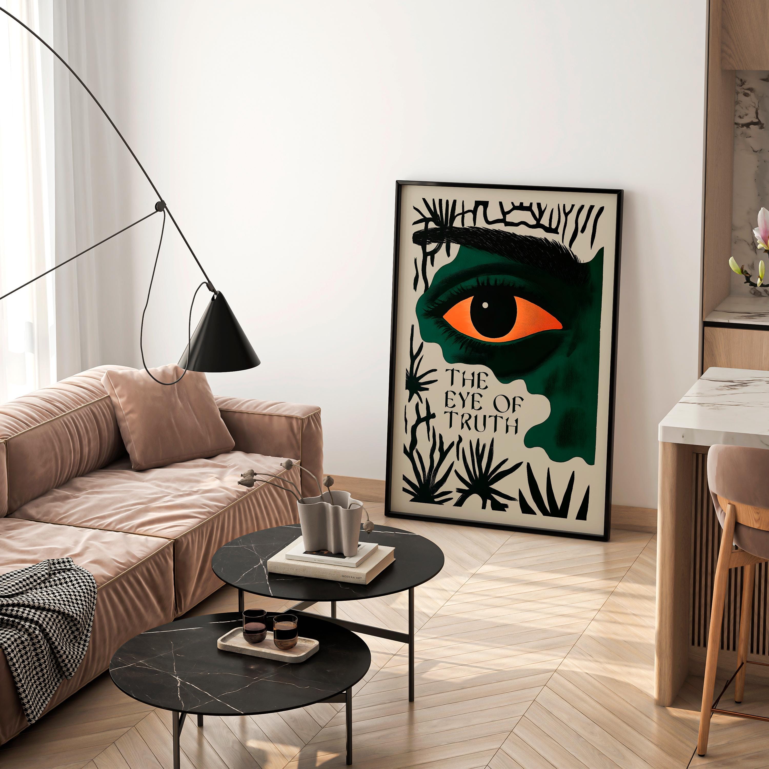 The Eye of Truth – Surreal Eye Poster, Mystical Wall Art Print, Boho ...