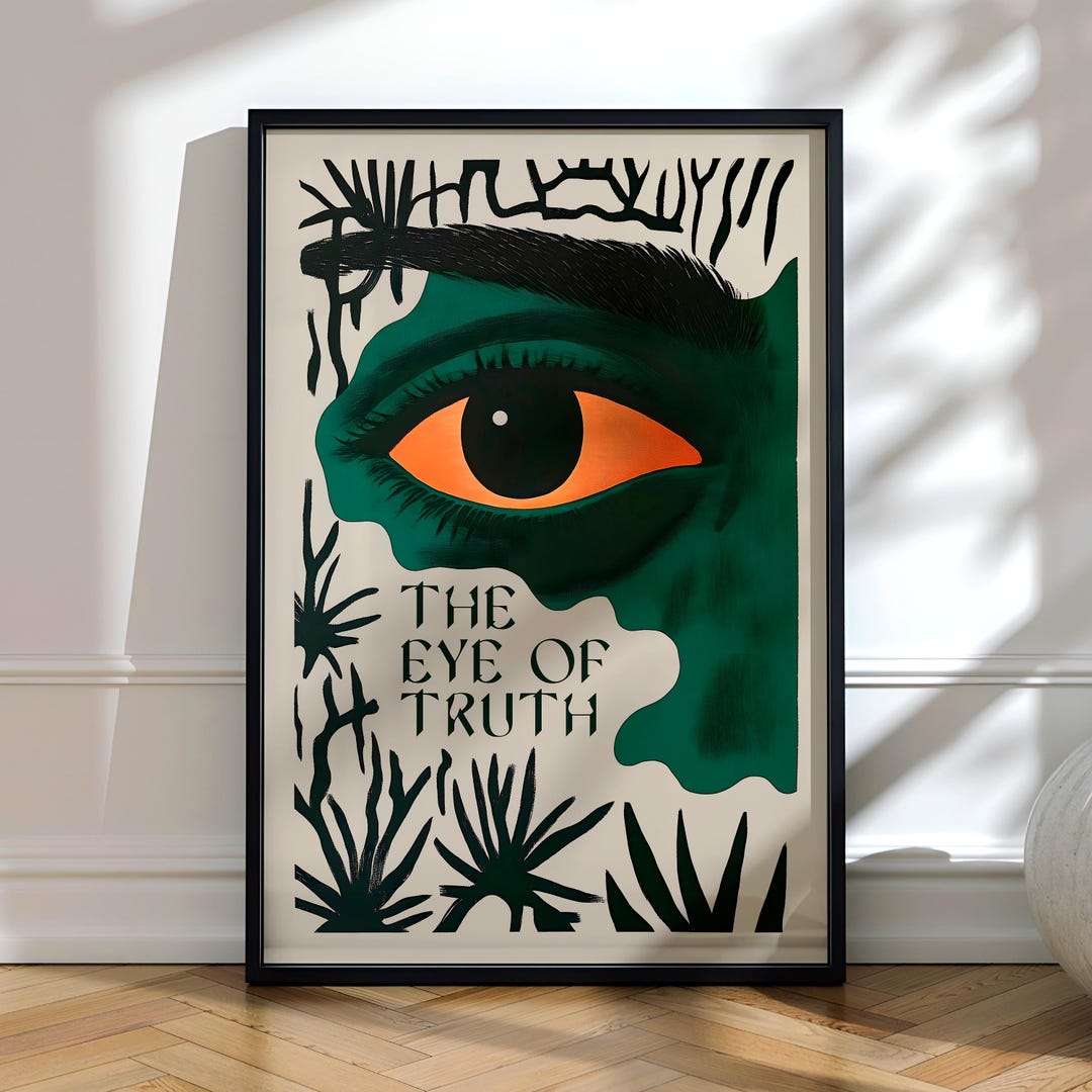 The Eye of Truth – Surreal Eye Poster, Mystical Wall Art Print, Boho ...