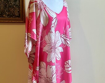 Pink Petal Pop Maxi Kaftan - One Size Fits Most Standard and Plus