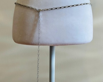 Glimmer Silver toned Chain Belt - Adjustable Sizing