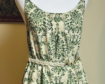 Sunspell Maxi Pocket Dress - Sage Botanical Scroll -Standard and Plus Sizes