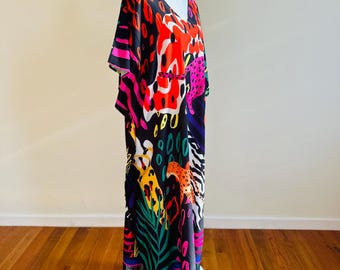 Jungle Jubilee Maxi Kaftan -One Size Fits Most Standard and Plus