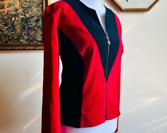 1990s Vintage Maren Petite Colorblock Blazer Jacket