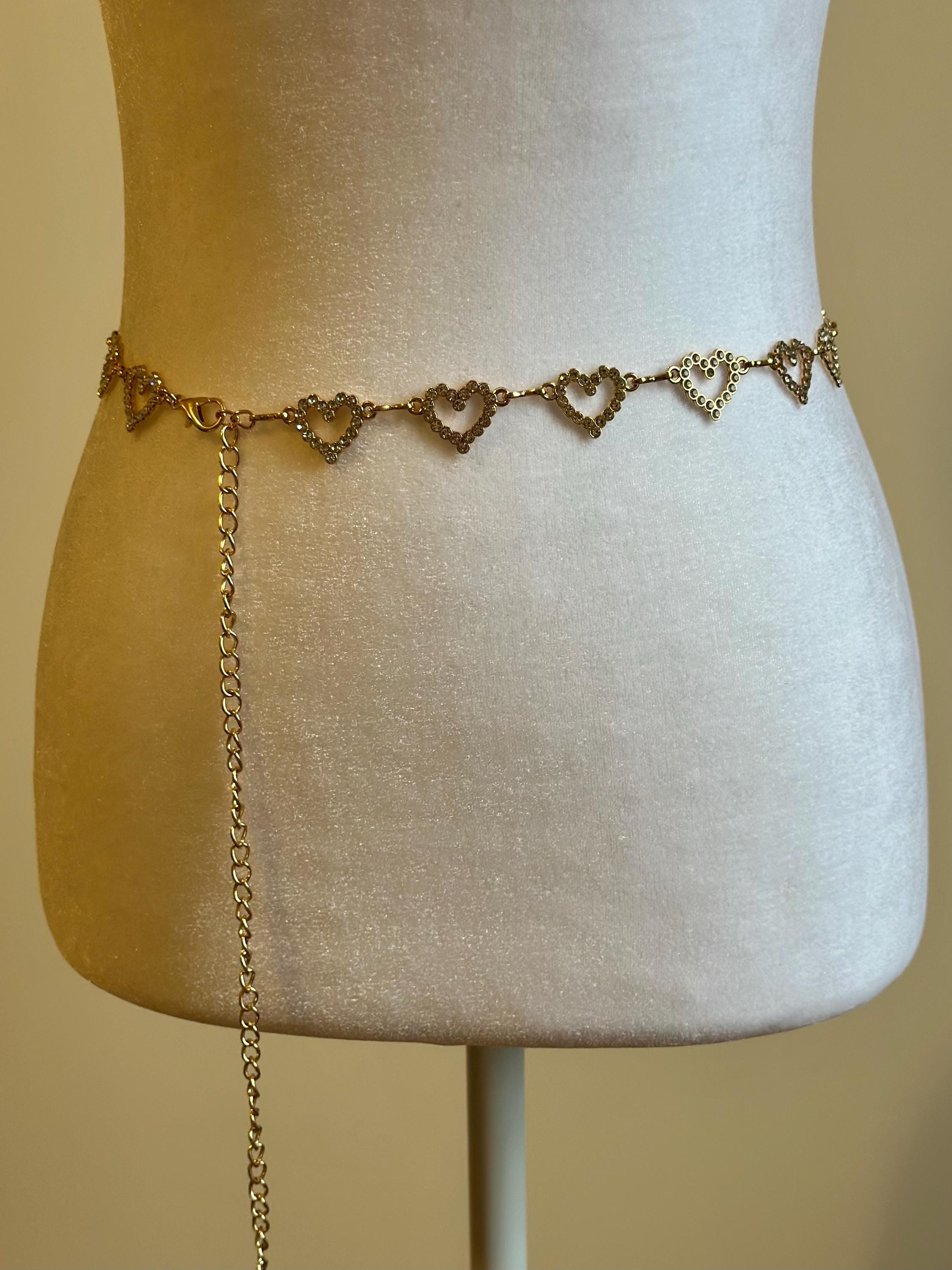 Gold Rhinestone Belt Chain - Etsy display picture 1