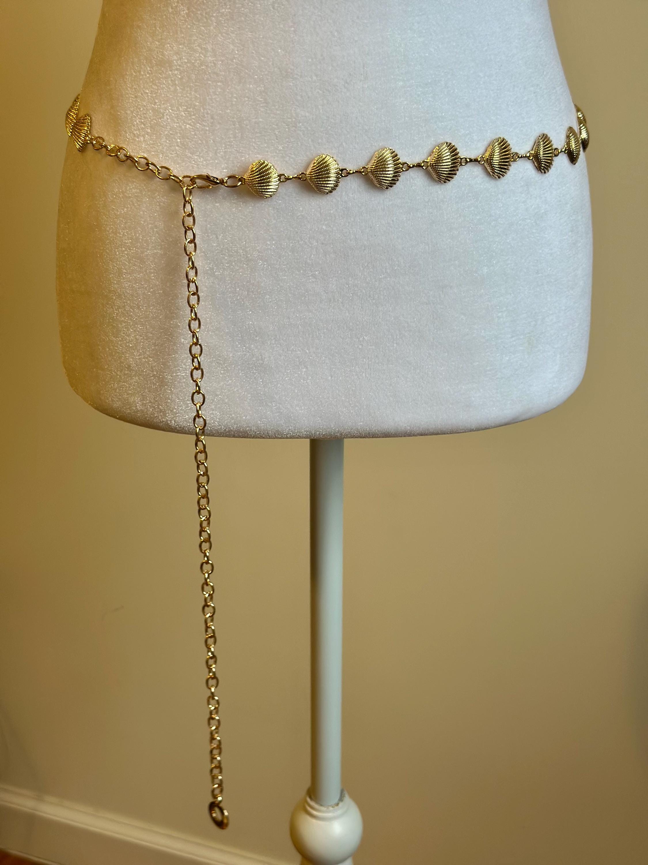 Nautical Braided Rope‎ Belt Cream Gold Shell Mother of Pearl Coastal Mermaid il_fullxfull.7167606712_tlf0.jpg main image 2
