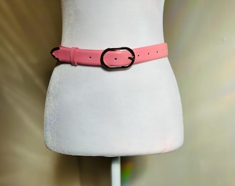 The Horizon Pink Vegan Leather Belt – Adjustable Sizing