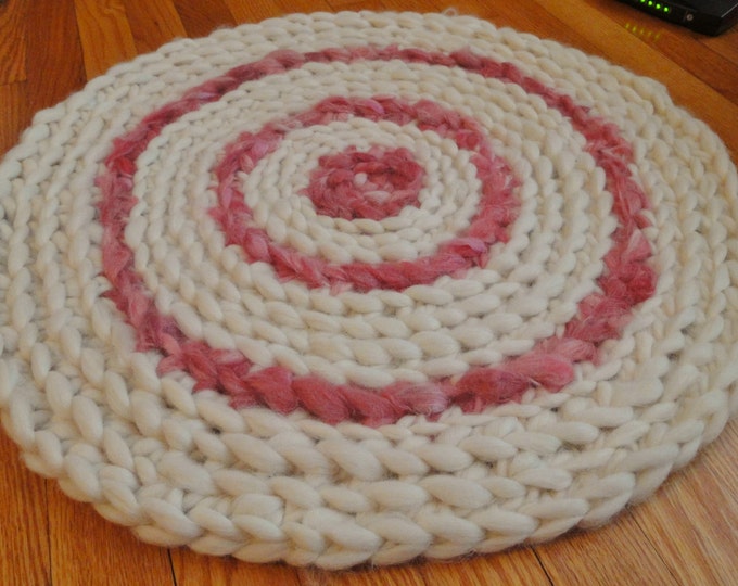Alpaca Area Rug Pink and White Etsy