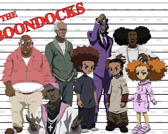 Boondocks Cartoon Adult Animation Chicago Freeman Family Digital Print