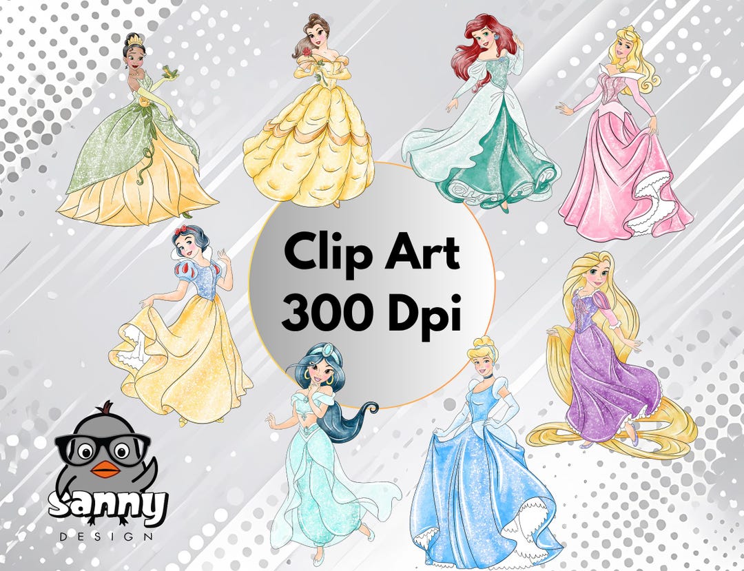 Watercolor Princess Clipart Bundle: DIY Crafts, Sublimation Design ...