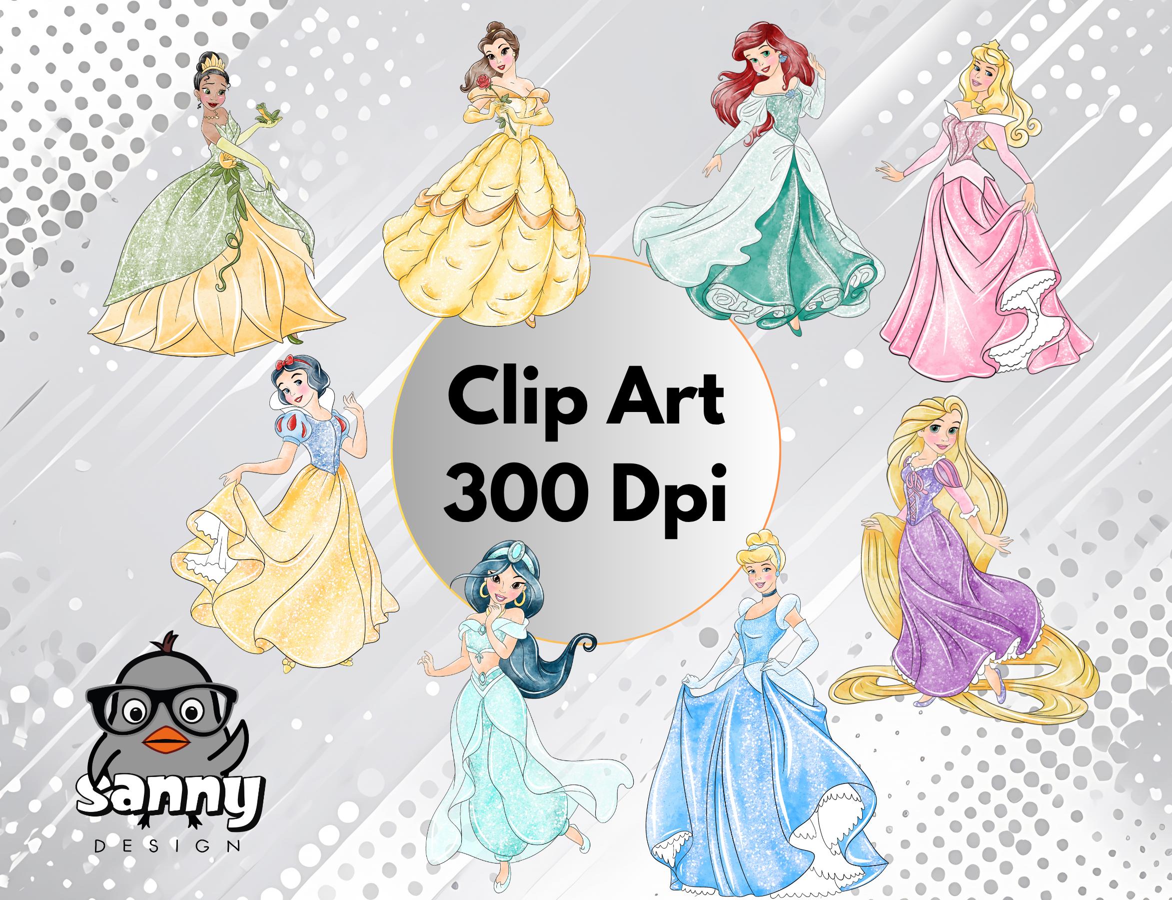 Watercolor Princess Clipart Bundle: DIY Crafts, Sublimation Design ...