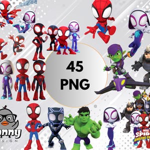 Spidey PNG, Spidey and his Amazing Friends Clipart, Spidey and his Amazing Friends PNG, Superhero Birthday, Instant Digital Download