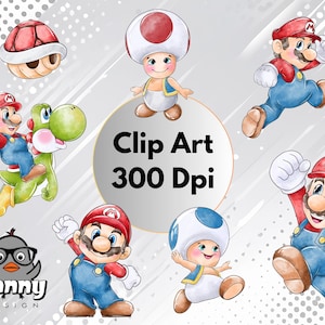 Super Mario Mega Bundle PNG Clipart | Mario Digitale Datei | Mario Kart Kunst | Prinzessin Peach Png | Luigi Bowser Design