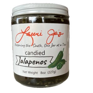 Jalapeños confitados, frascos de 225 g / Delicia sureña dulce y picante de Lauri Jo / Comida gourmet para hamburguesas, charcutería y regalos