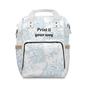 Floral Diaper Backpack: Multifunctional Nylon Travel Mommy Bag